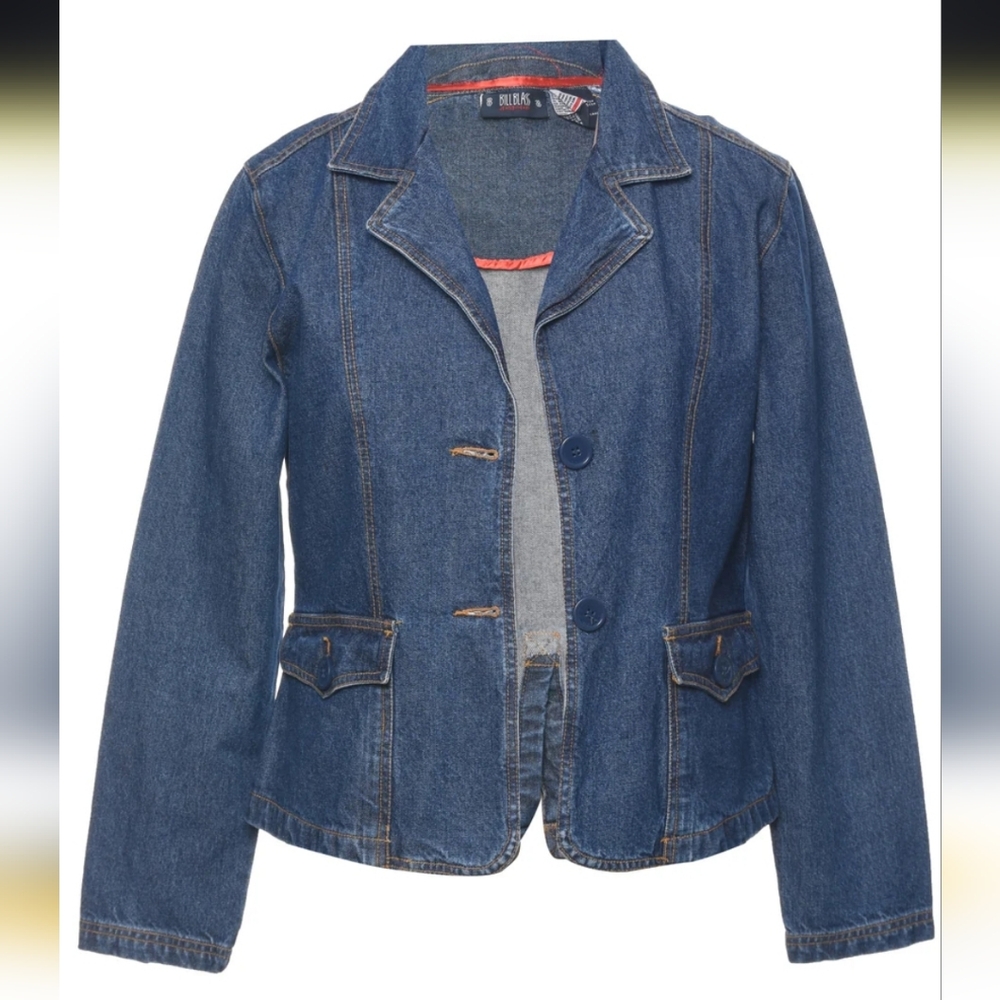 Vintage Bill Blass Blue Jean Denim Jacket Size 1X - Picture 1 of 5